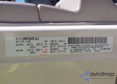 2009 Chrysler Aspen Limited из США, поврежденный, VIN 1A8HX58TJ9F710727